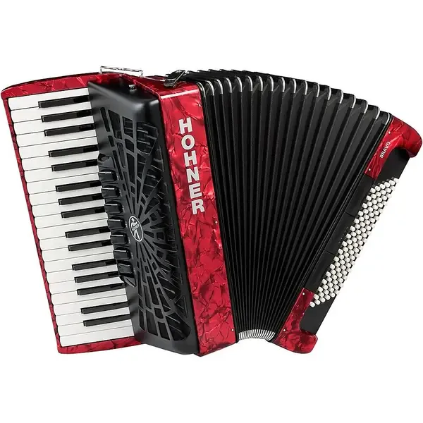 Аккордеон Hohner Bravo III 96 Accordion With Black Bellows Red