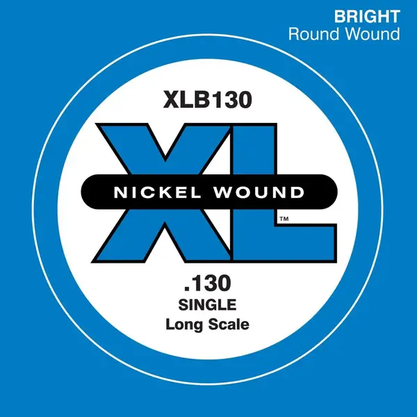 Струна для бас-гитары D'Addario XLB130, сталь никелированная, калибр 130