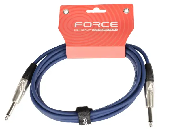 Инструментальный кабель Force FGC-09/3 BL Blue 3 м