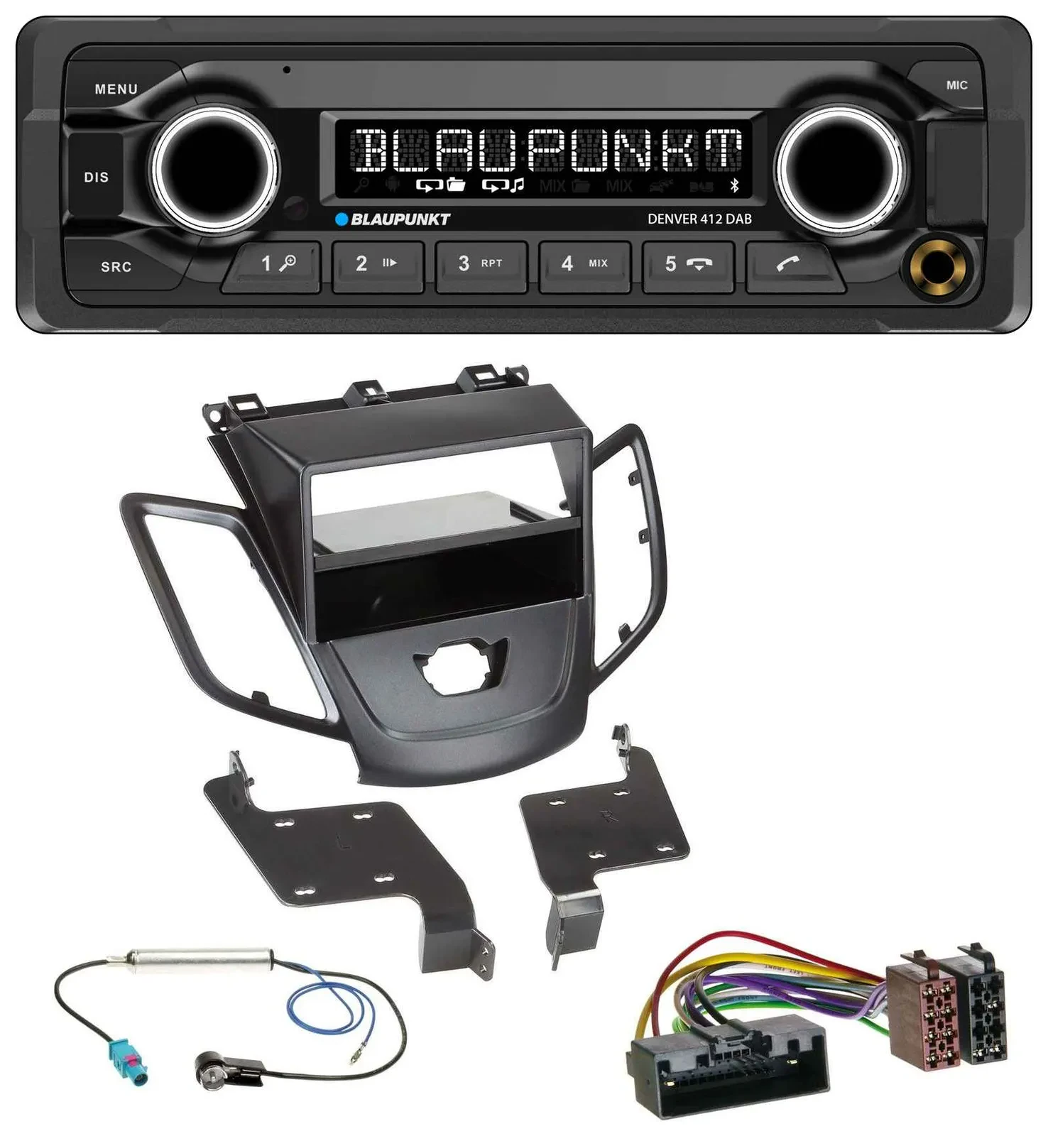 Blaupunkt Bluetooth DAB MP3 USB Autoradio für Ford Fiesta 10-17 JA8 ohne Display