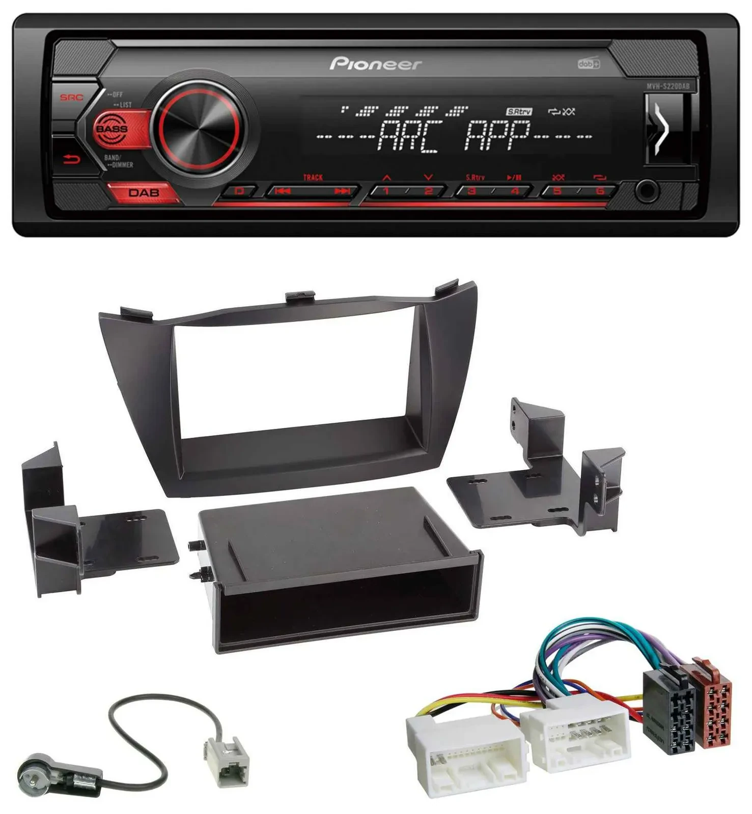 Pioneer DAB 1DIN MP3 AUX USB Autoradio für Hyundai ix35 (LM, 2010-2013)