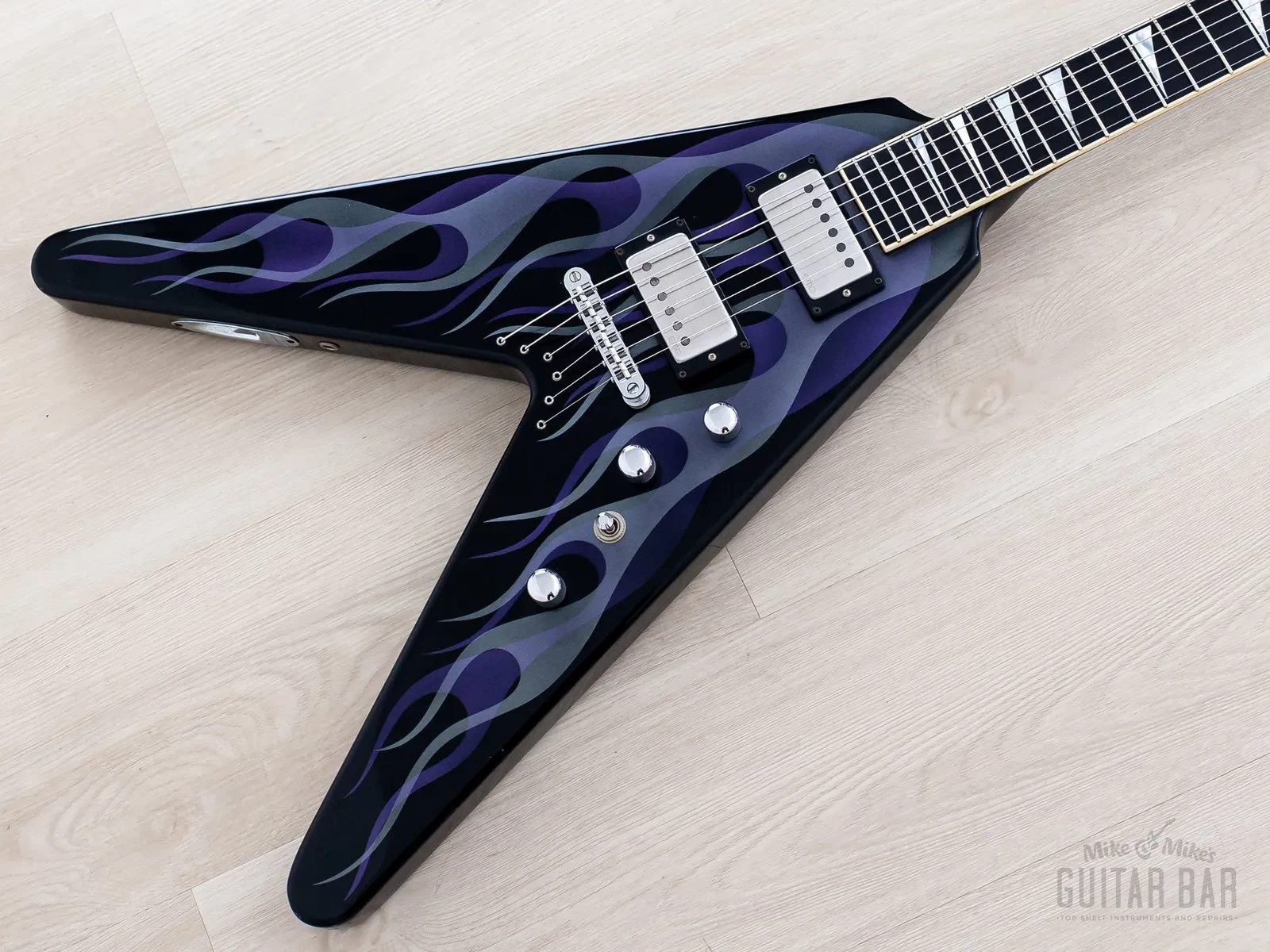 2002 Jackson USA Dave Mustaine Y2KV Black Ghost Flames w/ Hangtags & Case