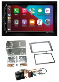 ESX 2DIN DAB USB MP3 Bluetooth Autoradio für Peugeot 308 07-09 silber