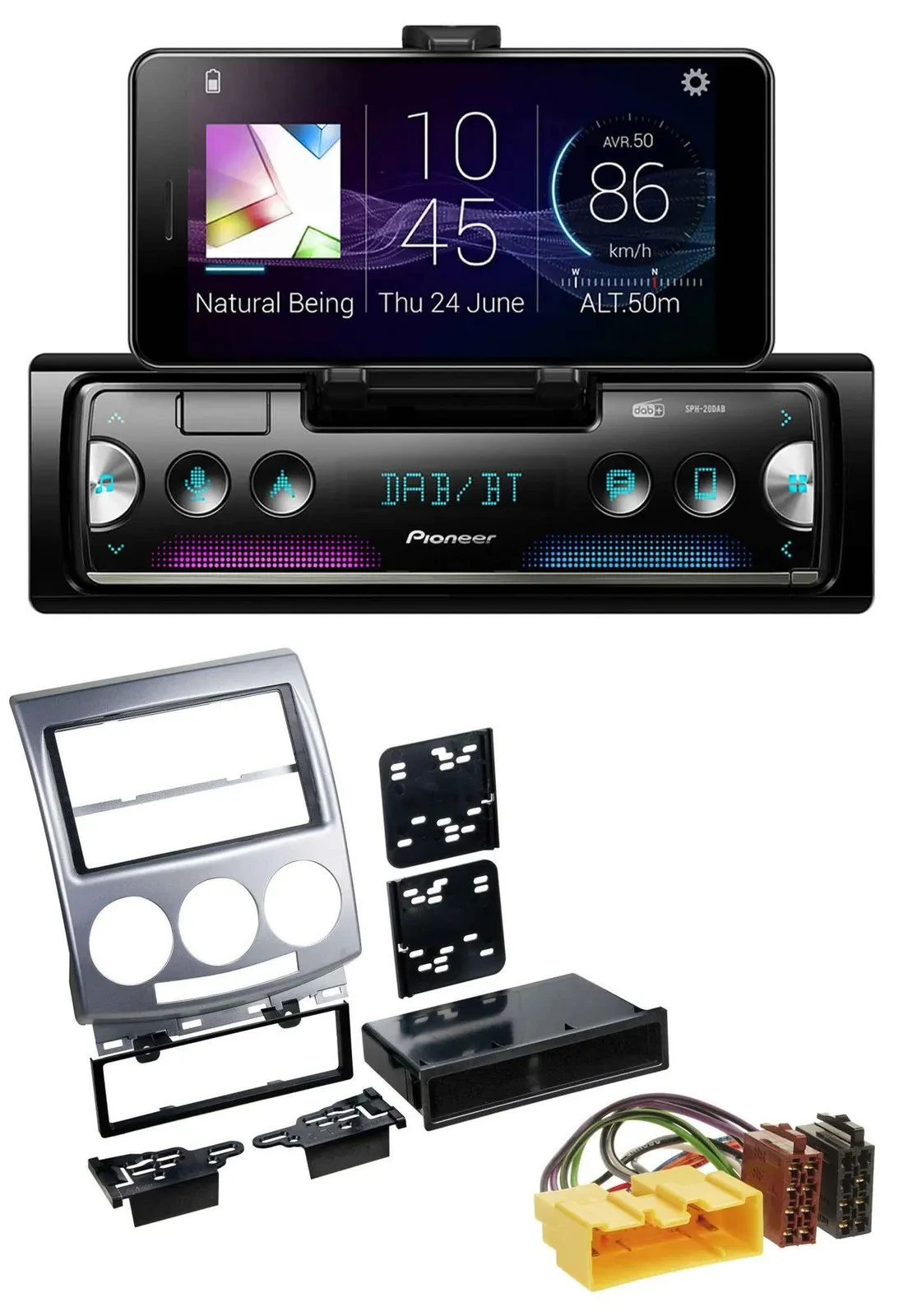 Автомагнитола Pioneer USB, MP3, Bluetooth, DAB для Mazda 5 (2005–2010)