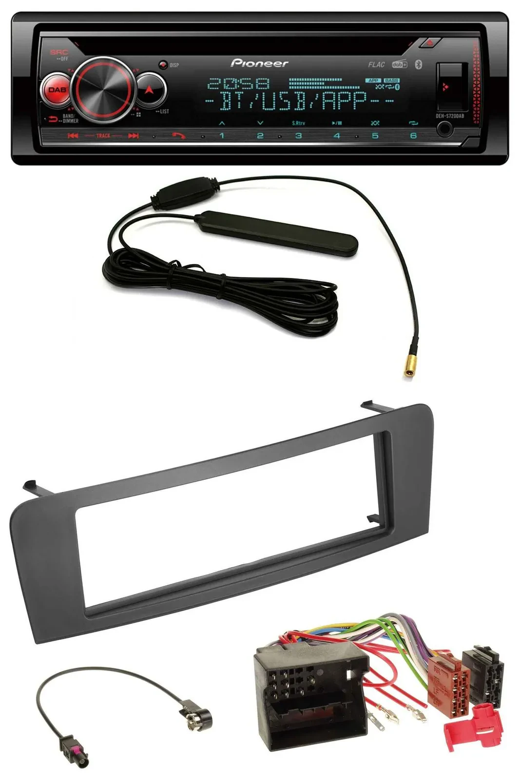 Pioneer USB DAB MP3 Bluetooth CD Autoradio für Mercedes A-Klasse W176 B-Klasse W