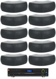 Настенная акустика JBL WET-D4 Black с усилителем (10 штук)