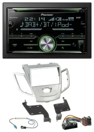 Pioneer Bluetooth MP3 DAB 2DIN USB CD Autoradio für Ford Fiesta 2010-2017 silber