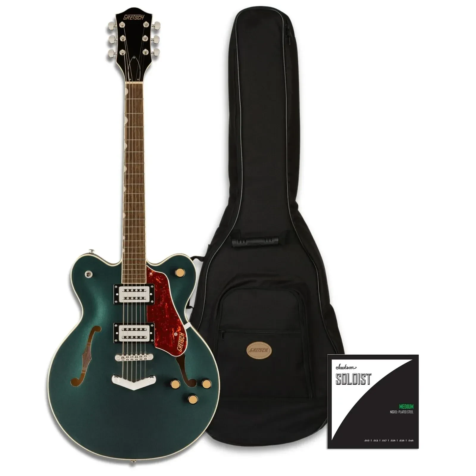 Gretsch G2622 Streamliner Center Block Double Cut Cadillac Green Guitar Bundle