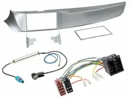 Einbauset Doppel DIN Autoradio für Alfa Giulietta 05/2010-10/2013 silber