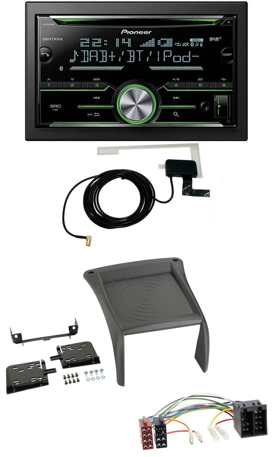 Автомагнитола для Fiat Ducato (2002–2006) Pioneer 2DIN, CD/USB/MP3, Bluetooth, DAB