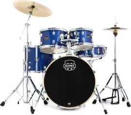 Mapex Venus VE5044FTC 5-piece Fusion Complete Drum Set - Blue Sky Sparkle Finish