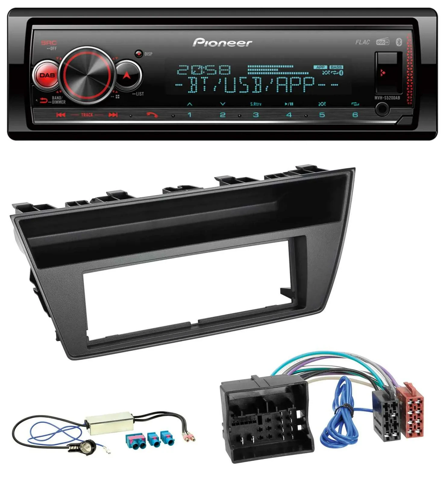 Автомагнитола Pioneer Bluetooth USB MP3 DAB для Skoda Fabia III (2014–2020)