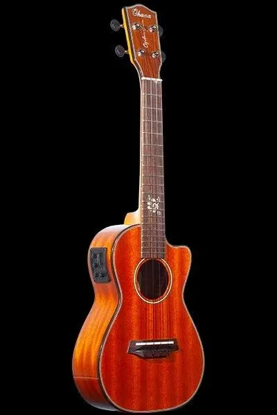 Ohana CK-35GCL Cynthia Lin Solid Gloss Mahogany Concert Ukulele with Case-Blem