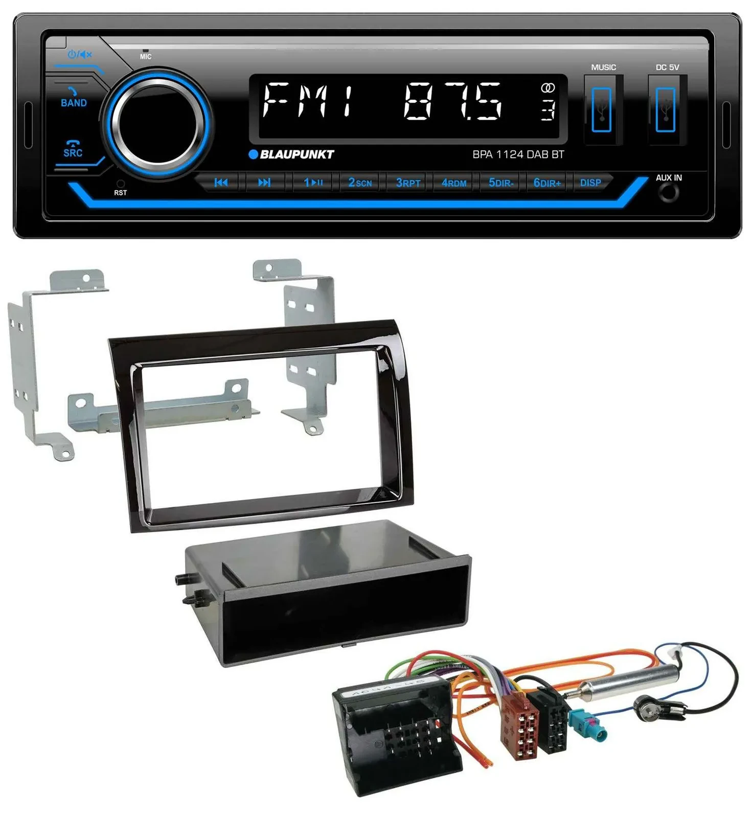 Автомагнитола Blaupunkt Bluetooth USB DAB MP3 для Citroen Jumper 2006–2011, Quadlock