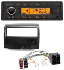 Continental 1DIN DAB MP3 AUX USB Autoradio für Fiat Ducato 2011-2021 piano schwa