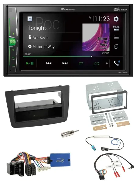 Pioneer 2DIN Lenkrad DAB USB Bluetooth Autoradio für Alfa Romeo Mito ISO 955 13-