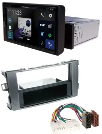 Pioneer DAB MP3 Bluetooth USB Autoradio für Toyota Auris 07-12 anthrazit-grau