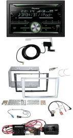 Автомагнитола для Opel Corsa D Pioneer 2-DIN, CD/USB/Bluetooth, DAB, матовый хром