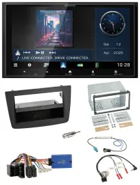 Kenwood Bluetooth 2DIN USB DAB Lenkrad Autoradio für Alfa Romeo Mito ISO 955 13-