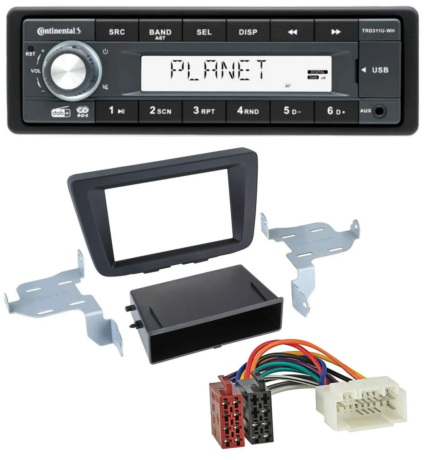 Continental MP3 AUX USB DAB 1DIN Autoradio für Suzuki Baleno (EW, ab 2016)
