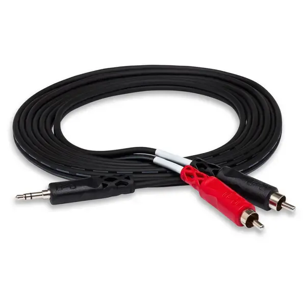 Коммутационный кабель Hosa Technology Hosa 10ft Stereo 3.5mm Phone - Two RCA Male, Y-Cable #CMR210