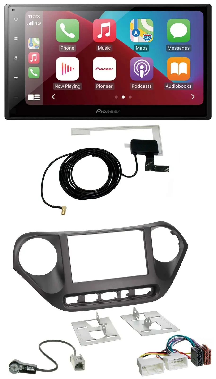 Автомагнитола для Hyundai i10 (с 2013) Pioneer 2DIN, USB, Bluetooth, DAB, MP3
