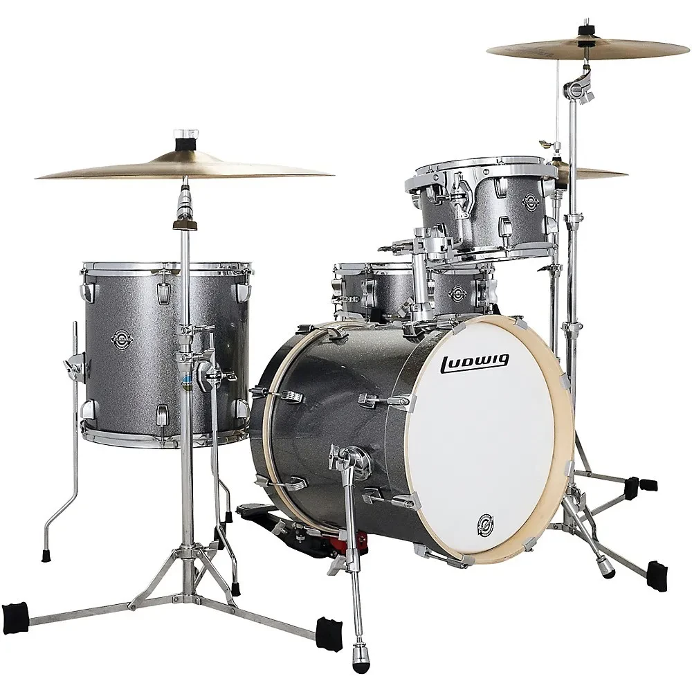 Ударная установка Ludwig Breakbeats by Questlove (набор, 4 шт.) 16x14", 10x7", 13x13", 14x5", Frosted Sparkle с чехлами