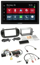 Blaupunkt Lenkrad Bluetooth DAB 2DIN USB Autoradio für Fiat 500 14-15 soft touch