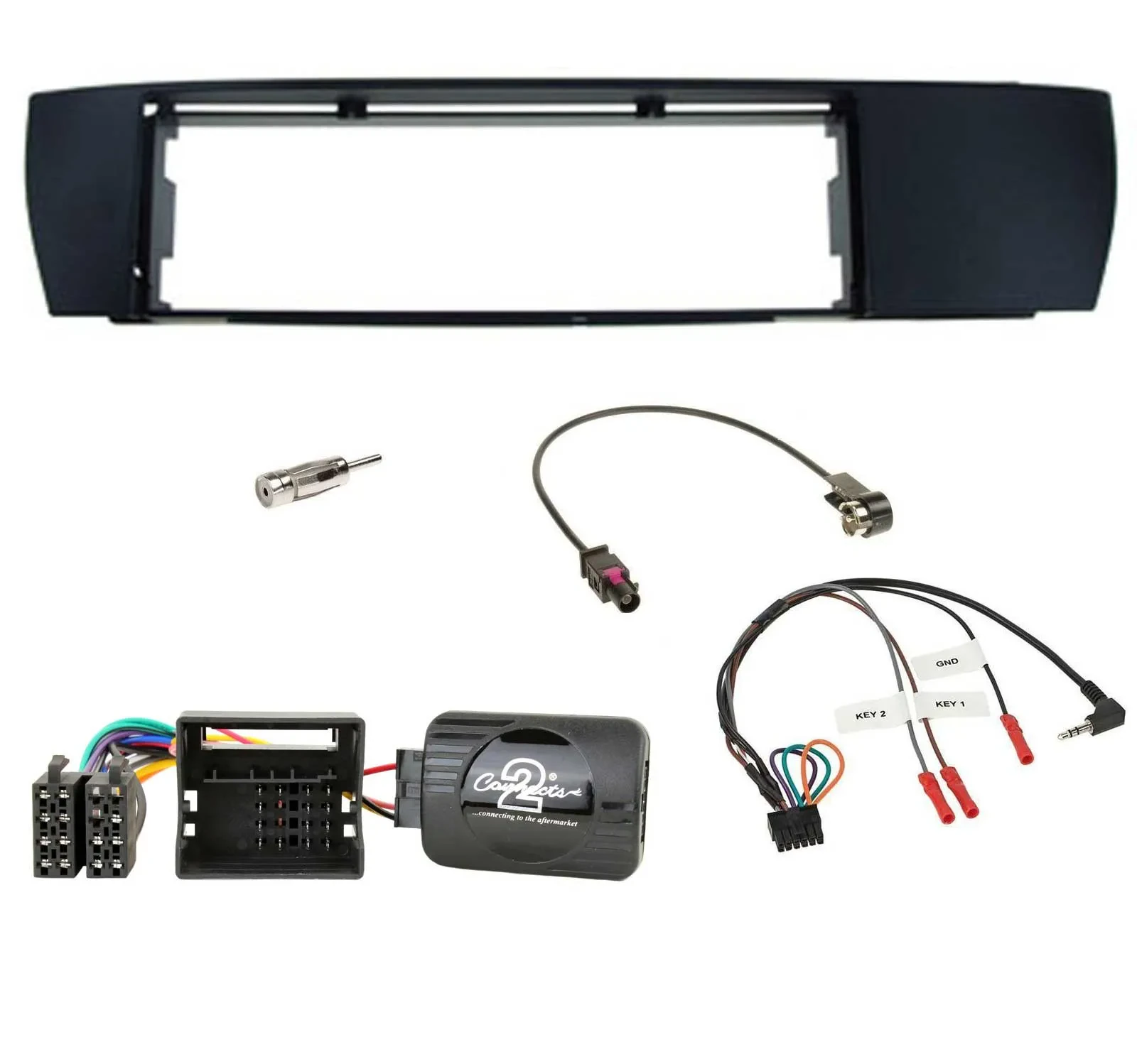 Einbauset Lenkradadapter DIN Autoradio für BMW X3 04-10 E83 seitlich