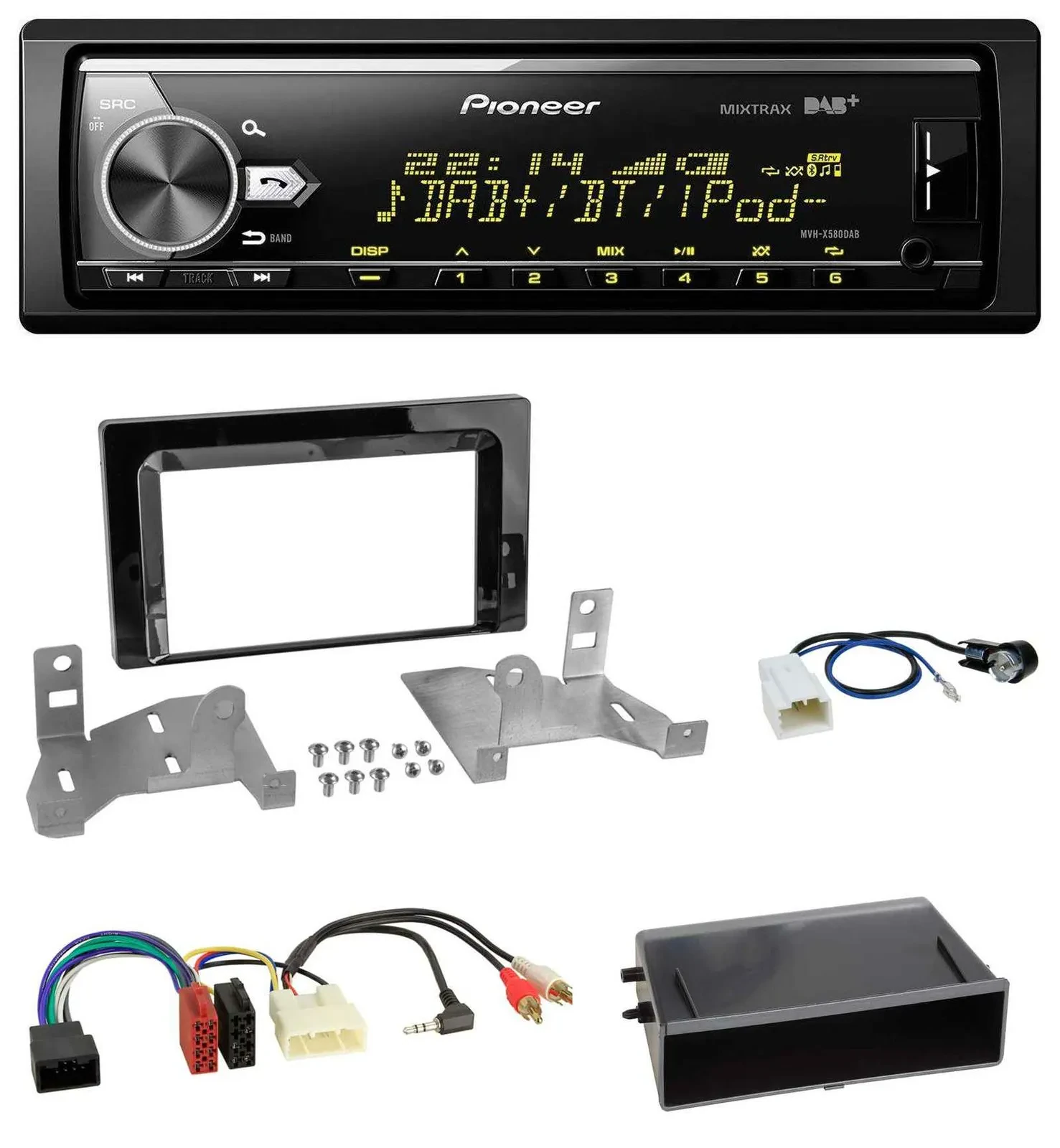 Pioneer Bluetooth USB DAB MP3 Autoradio für Toyota Aygo (AB7, ab 2022)