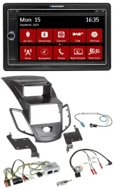 Blaupunkt TMC USB Lenkrad Bluetooth DAB 2DIN Navigation für Ford Fiesta 10-13 Di