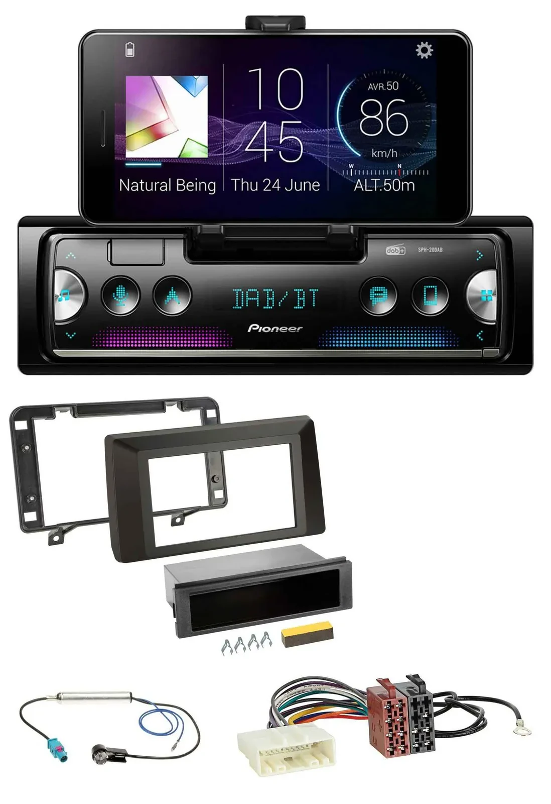 Pioneer USB MP3 Bluetooth DAB Autoradio für Dacia Duster (ab 2021)