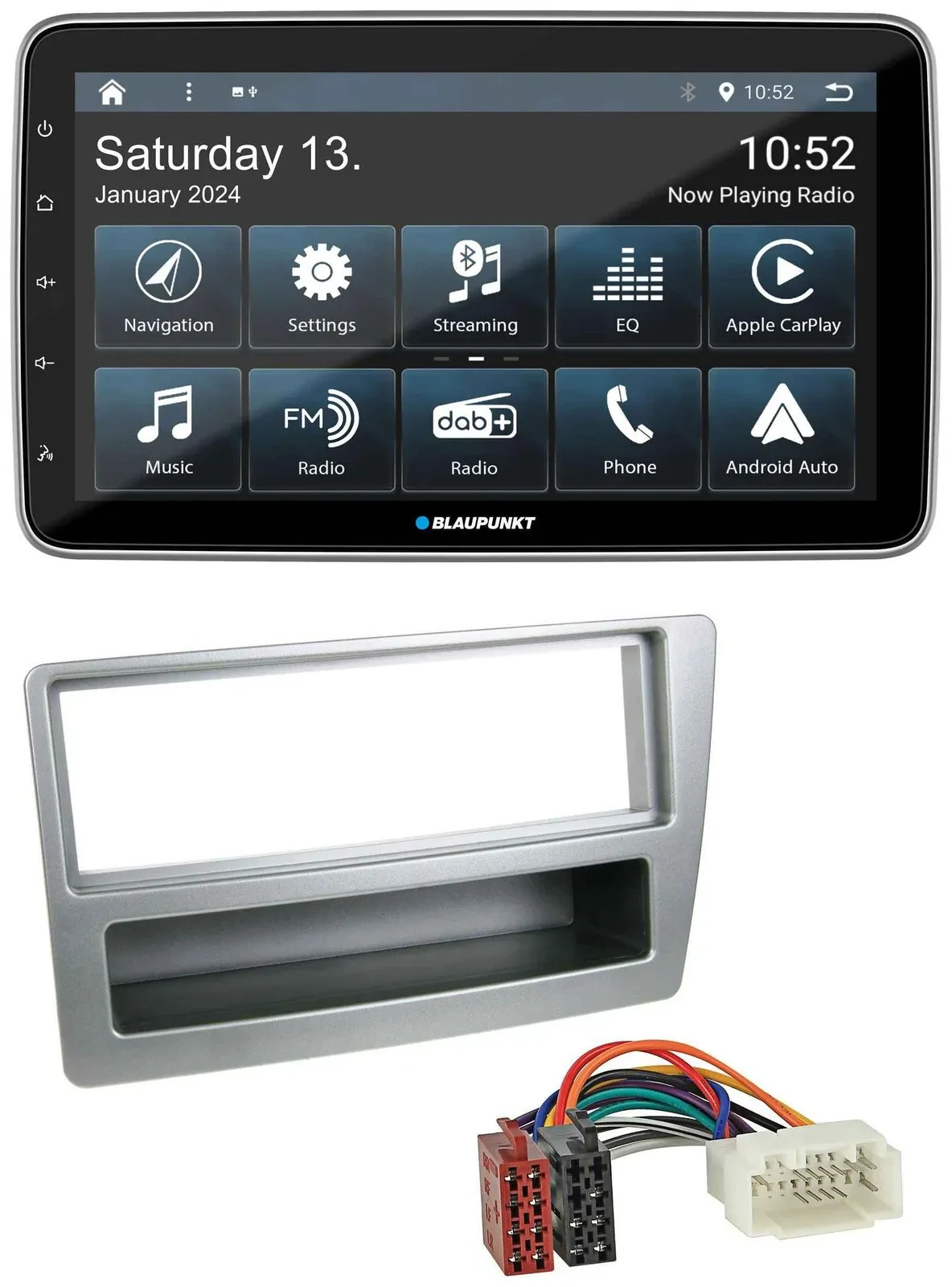 Автомагнитола для Honda Civic 2004–2006 Blaupunkt USB DAB SD MP3 Bluetooth, серебристая