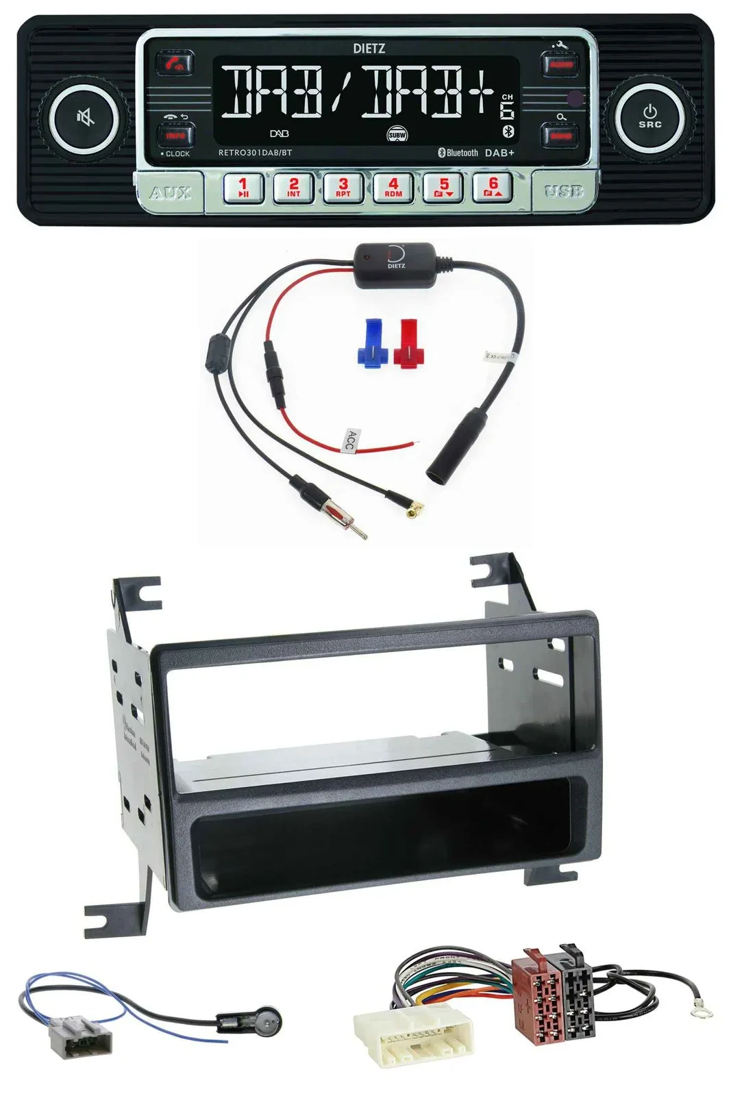 Dietz MP3 DAB Bluetooth USB Autoradio für Nissan Juke (J15, 2010-2014)