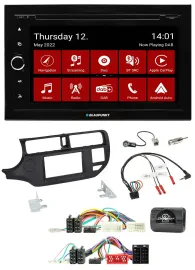 Blaupunkt 2DIN Lenkrad Bluetooth USB TMC DAB Navigation für Kia Rio UB 11-15 sch