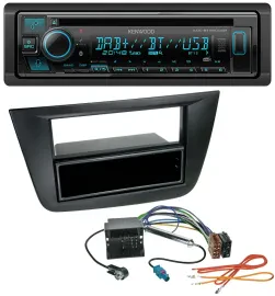 Автомагнитола для Seat Toledo/Altea (с 2005) Kenwood Bluetooth, DAB, CD/MP3, USB, черный