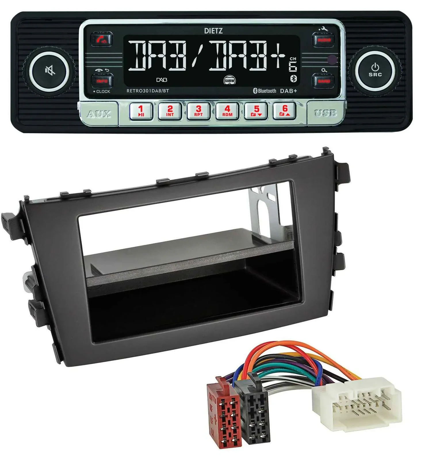 Dietz USB DAB MP3 Bluetooth Autoradio für Suzuki Celerio (LF, ab 2014)