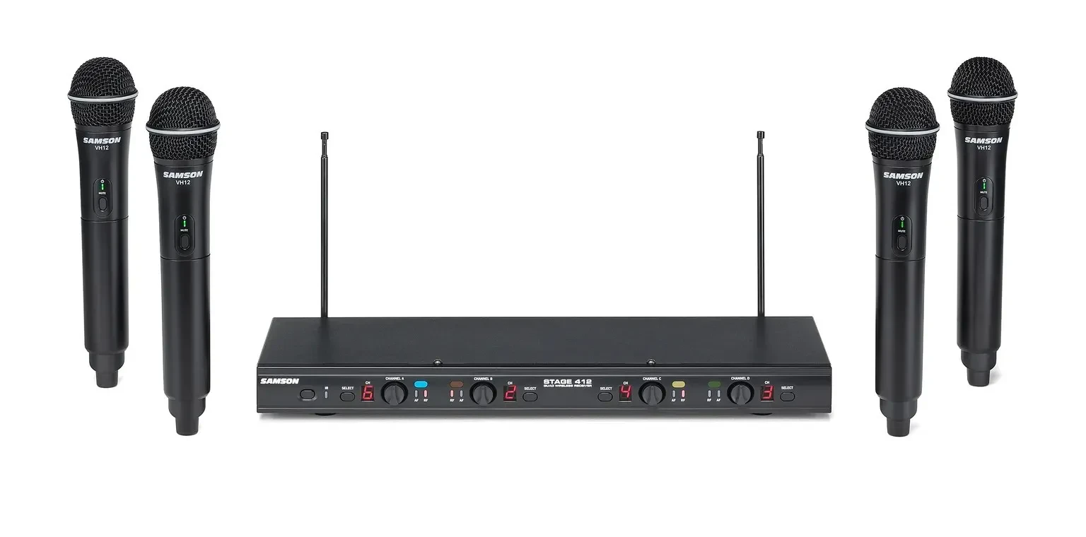 Б/У Микрофонная радиосистема Samson Stage 412 VHF 4-канальная (набор, 4 шт.), ручные микрофоны