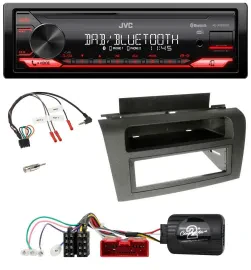 Автомагнитола JVC Bluetooth USB DAB для Mazda 3 (2003–2009) с поддержкой кнопок на руле