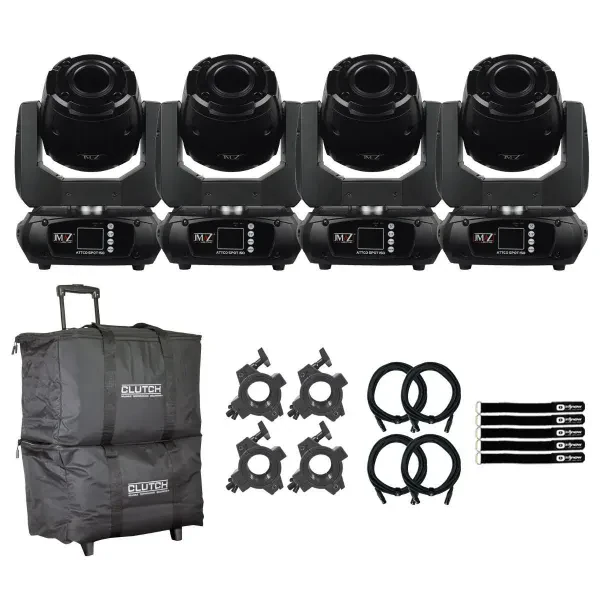 Прибор с полным движением JMAZ LIGHTING JZ3010 Attco Spot 150 LED DMX с аксессуарами (4 штуки)