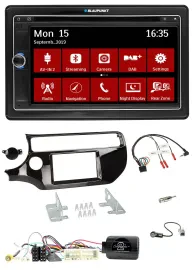 Blaupunkt Bluetooth DAB 2DIN USB DVD Lenkrad Autoradio für Kia Rio UB 2017-2023