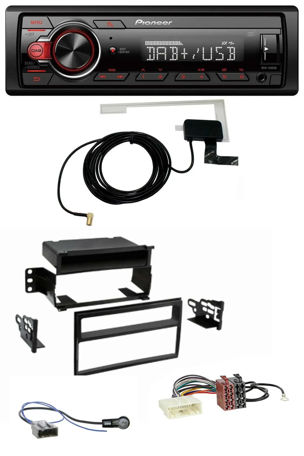 Pioneer 1DIN MP3 DAB USB AUX Autoradio für Nissan Tiida Versa C11 2007-2011