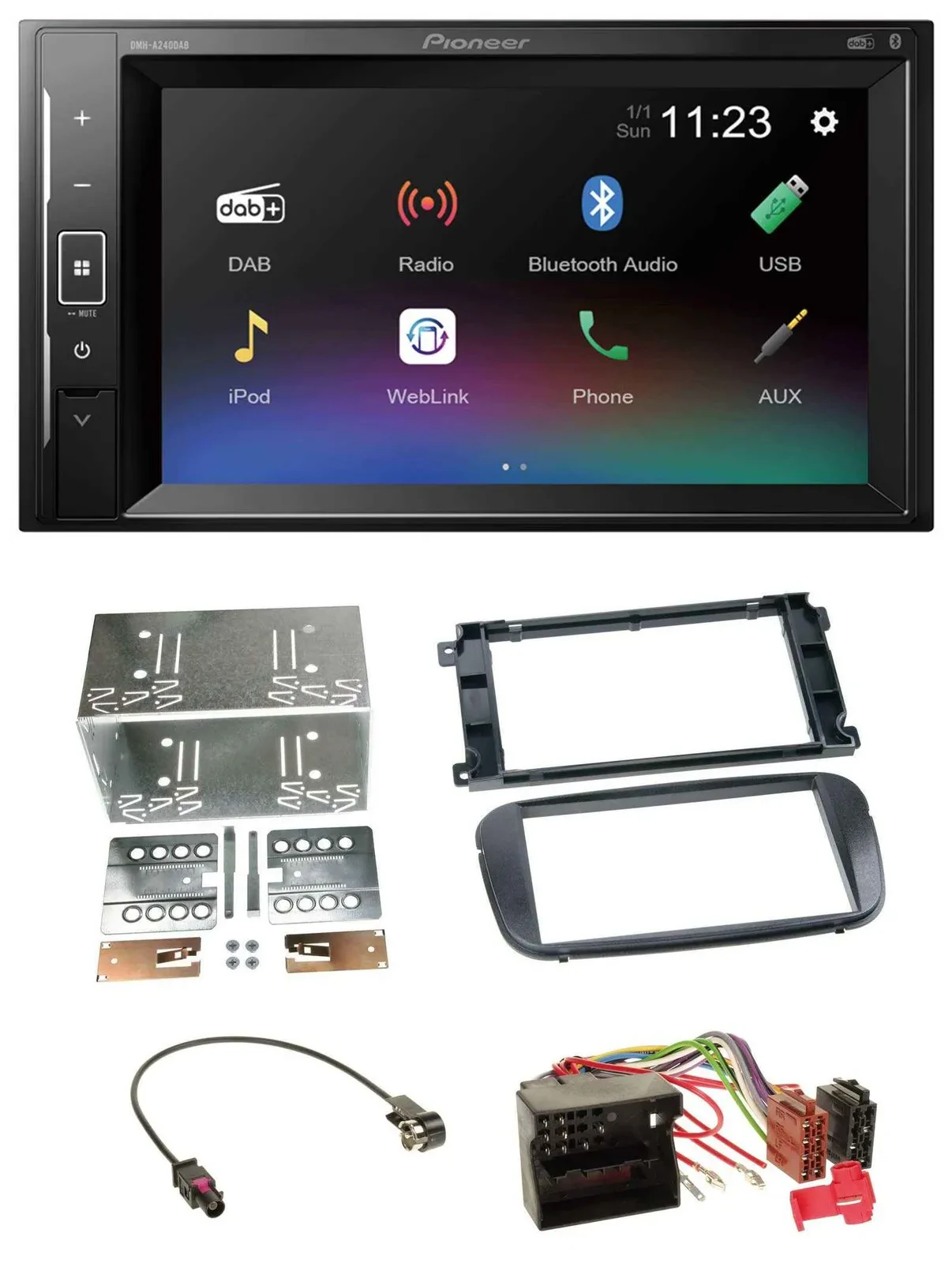 Pioneer DAB MP3 2DIN Bluetooth USB Autoradio für Ford S-Max Mondeo ab 2007 Profi