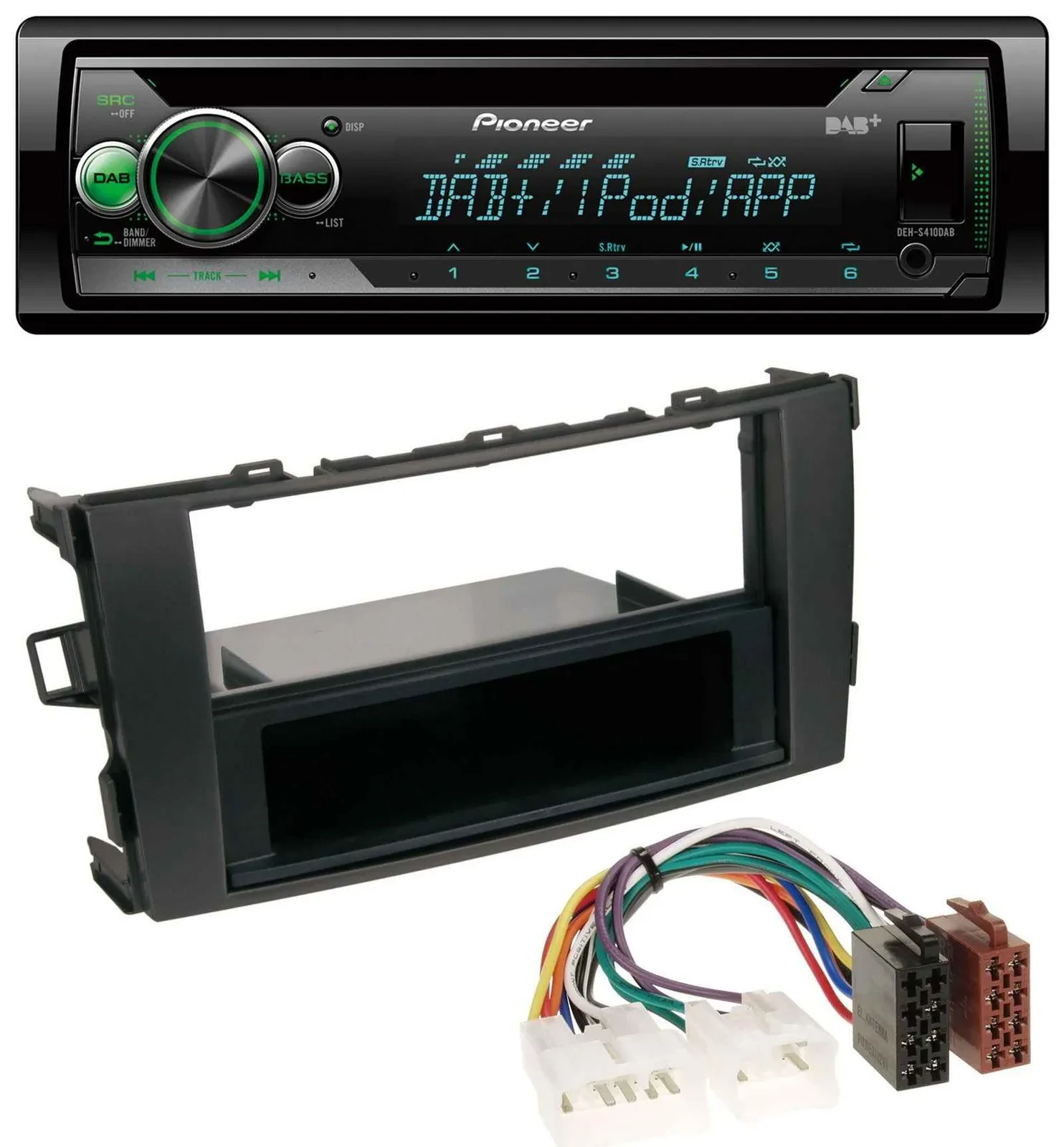 Pioneer USB MP3 DAB AUX CD Autoradio für Toyota Auris (ab 2007)
