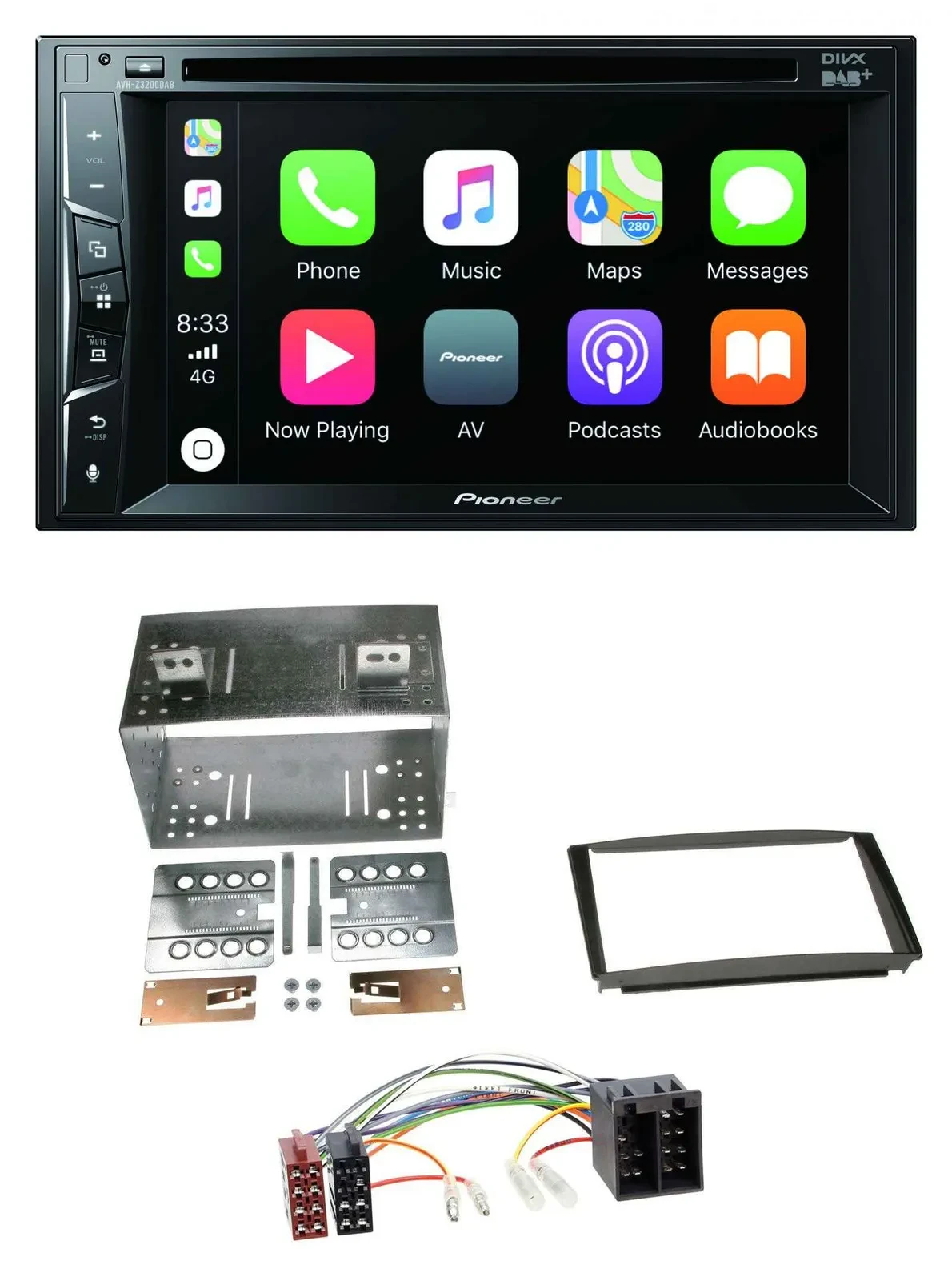 Pioneer MP3 USB DVD Bluetooth DAB 2DIN Autoradio für Kia Ceed 01-09 proCeed 08-1