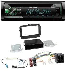 Автомагнитола для Alfa Romeo Giulietta (2013–2021) Pioneer CD, USB, MP3, DAB, AUX, ISO