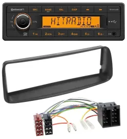 Continental 1DIN USB AUX MP3 Autoradio für Peugeot 206 (ab 1998)