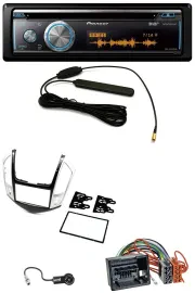 Автомагнитола Pioneer CD, USB, Bluetooth, DAB, MP3 для Chevrolet Cruze 2011–2016 серебристая