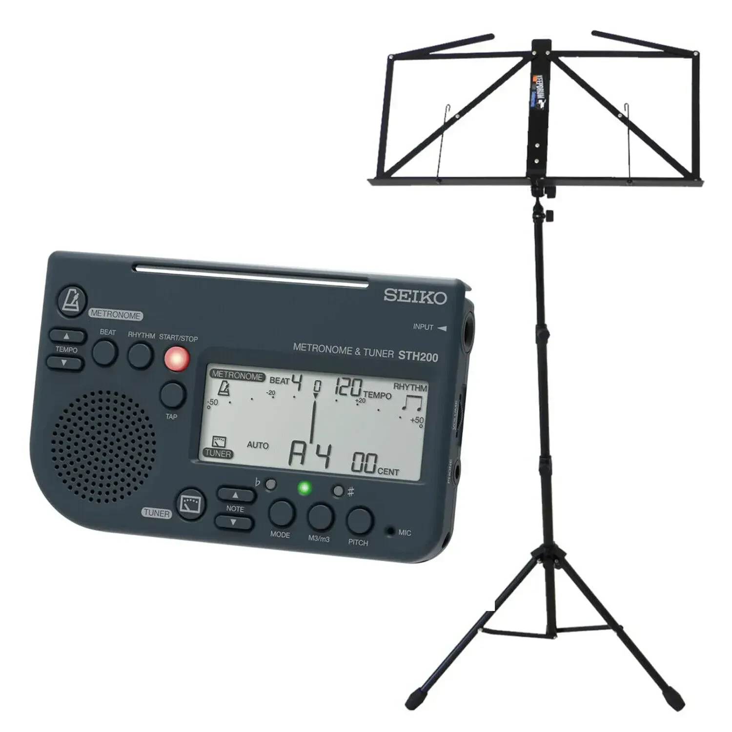Метроном электронный Seiko STH-200 Black с пюпитром