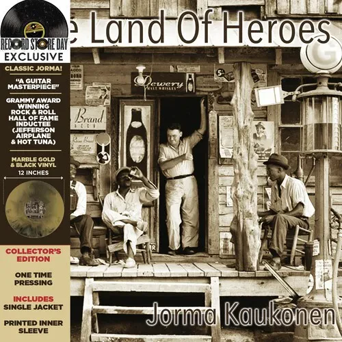 Виниловая пластинка Jorma Kaukonen - The Land of Heroes [New Vinyl LP] Black, Colored Vinyl, Gold